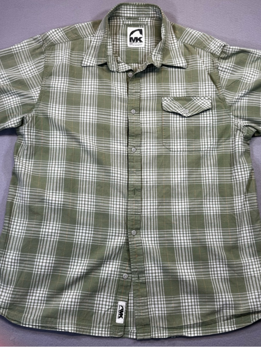 Mountain Khakis Green and White Plaid Button-Down Shirt - Men's Casual - Picture 1 of 6